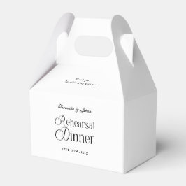 Moderne Chic Generalprobe-Dinner Danke Geschenkschachtel