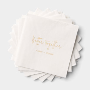 Moderne Chic-Hochzeit Servietten Mit Folie