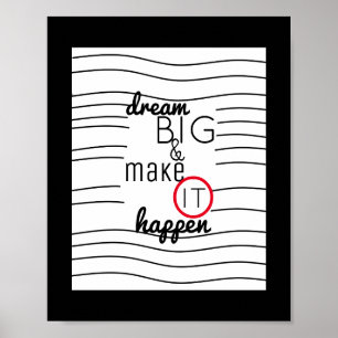 Moderne chic inspirierende Zitat Poster Traum groß