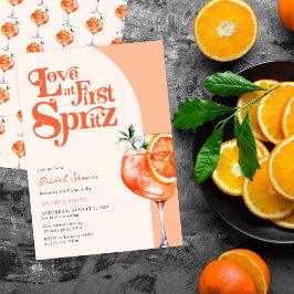 Moderne Chic-Liebe im First Spritz Brautparty Einladung