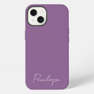 Moderne Chic personalisierte Namensschrift Dusky P iPhone 13 Hülle