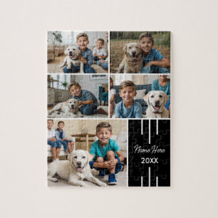 Moderne Chic Pet FotoCollage Puzzle