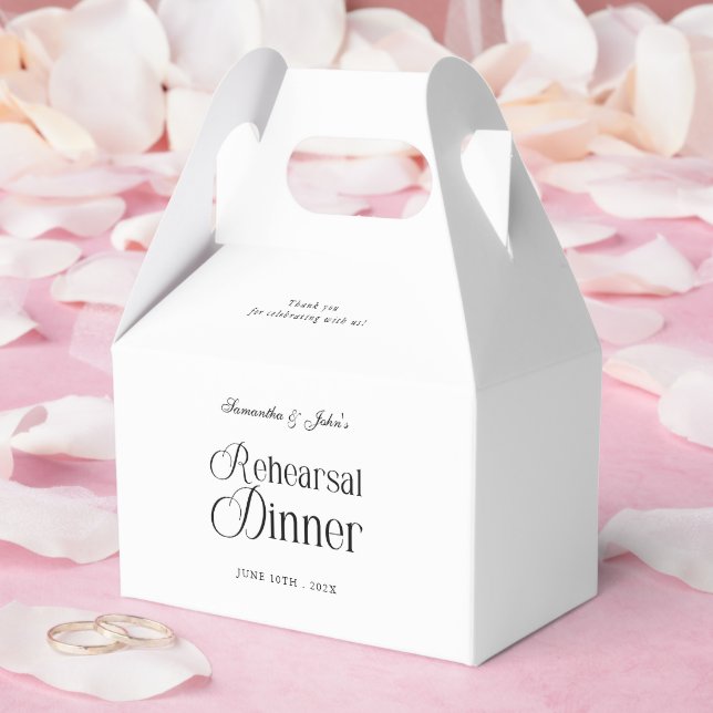 Moderne Chic Probeessen-Dankeschön Geschenkschachtel (Hochzeit)