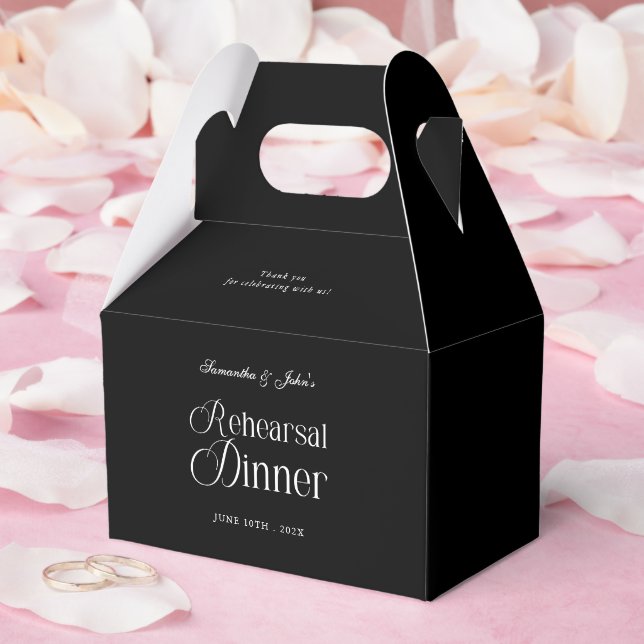 Moderne Chic Probeessen-Dankeschön Geschenkschachtel (Hochzeit)