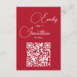 Moderne Chic-Redaktions-Hochzeit in tiefem Rot Begleitkarte