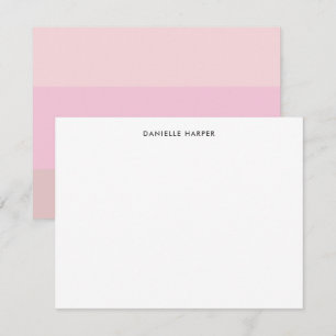 Moderne Chic Rosé Pastell Blassrosa Mitteilungskarte