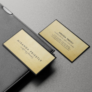 Moderne Chic Schwarz und Faux Goldfolie Luxus Krea Visitenkarte