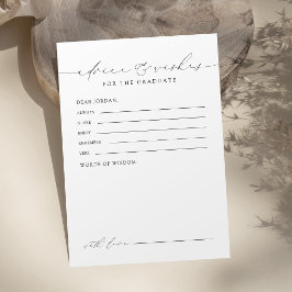 Moderne chic Script Abschlussberatung & Wünsche Hinweiskarte