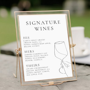 Moderne Chic Signature Weine Poster