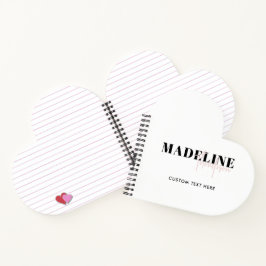 Moderne Chic Typografie Script Light Pink Feminine Notizbuch