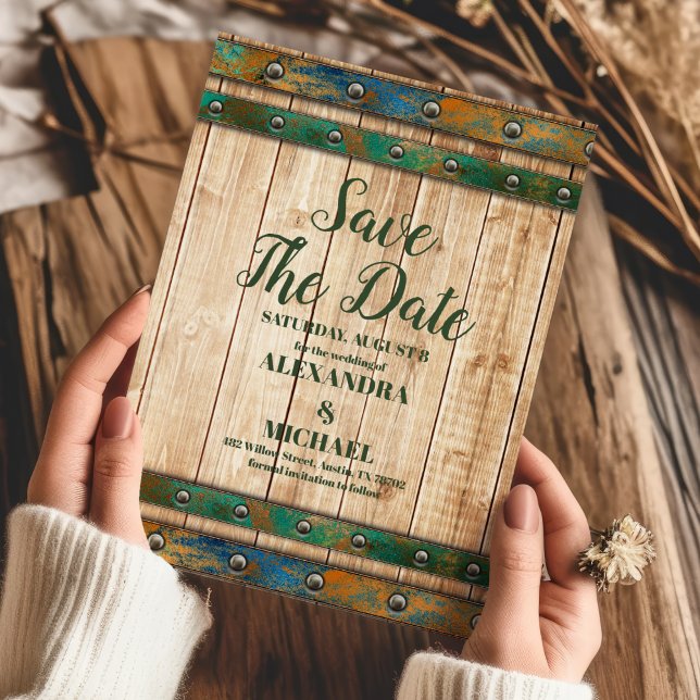 Moderne Chic Vineyard Wedding Save The Date (Von Creator hochgeladen)