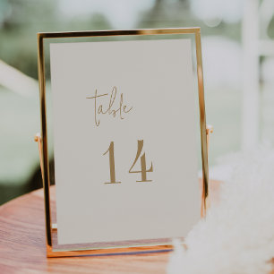 Moderne Chic Vintage Gold 5x7" Tischnummern