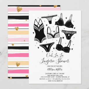 Moderne Chic-Wäsche-Brautparty-Einladung Einladung