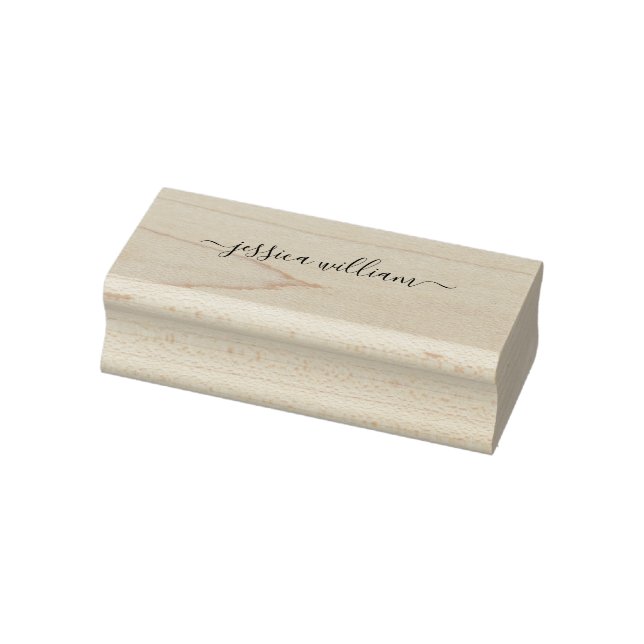 Moderne Chic Watercolor Blue Hydrangeas Floral Gummistempel (Stempel)