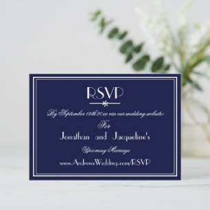 Moderne Chic Wedding Website UAWG Enclosure Card RSVP Karte