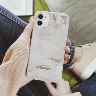 Moderne Chic weißgrauer Marmor Klassiker Case-Mate iPhone Hülle