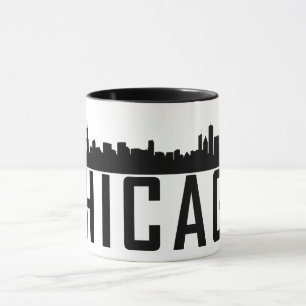Moderne Chicago City Panorama Skyline Silhouette Tasse