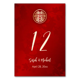 Moderne chinesische Hochzeit Tischnummer