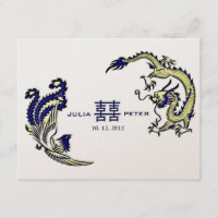 Moderne chinesische Hochzeitseinladung mit Drache 