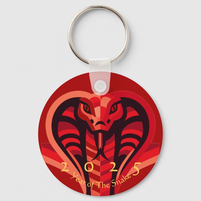 Moderne chinesische Neujahrsnake 2025 BRK02 Schlüsselanhänger (Vorderseite)