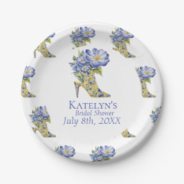 Moderne Chinoiserie Blumenpapier-Hochheel-Platte Pappteller