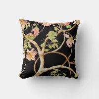 Moderne Chinoiserie Blütenschwarzer Vogelbaum