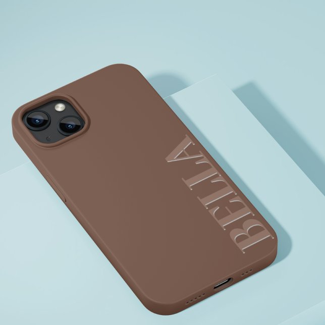 Moderne Choco braun erste minimale zeitgenössische Case-Mate iPhone Hülle (Von Creator hochgeladen)