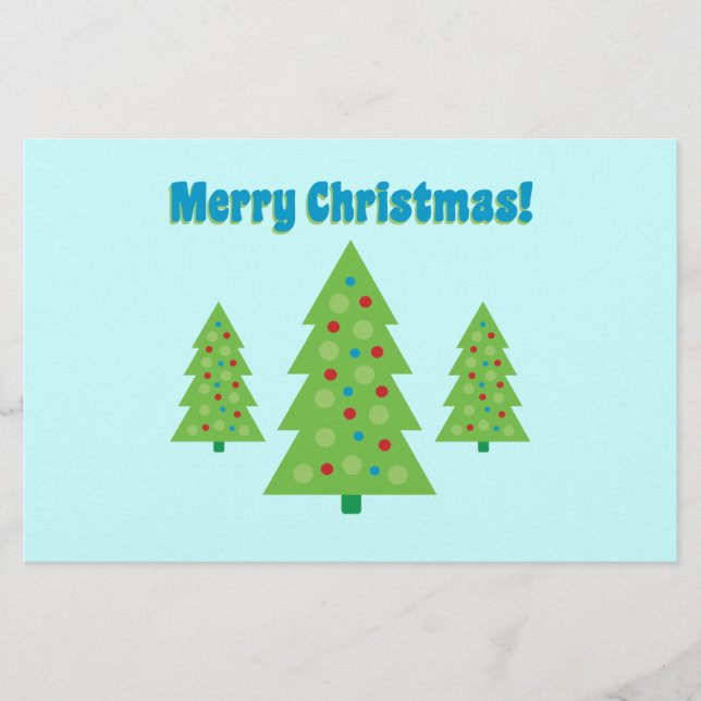 Moderne Christbaumkunst Briefpapier (Vorderseite)