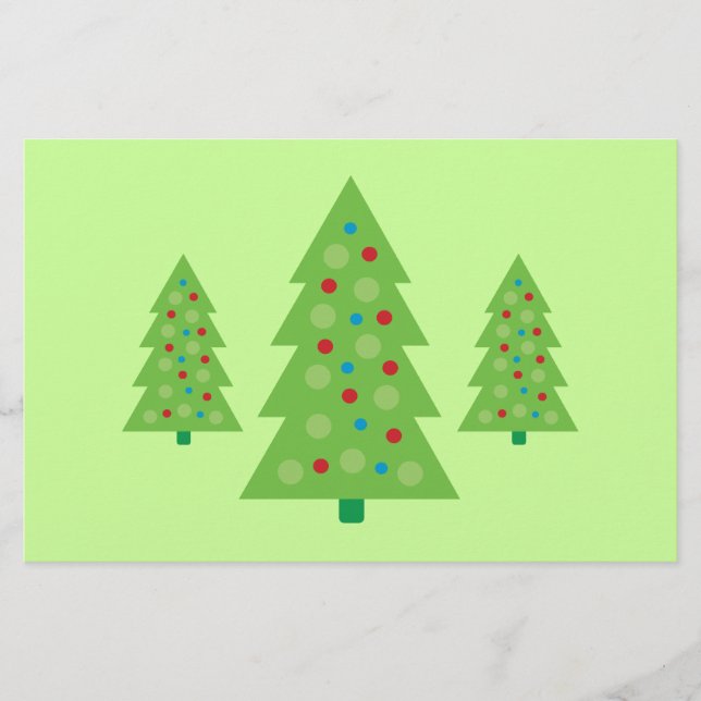 Moderne Christbaumkunst Briefpapier (Vorderseite)