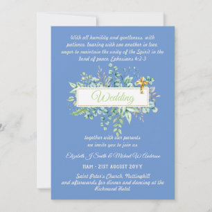 Moderne Christlich-katholische Hochzeitseinladung
