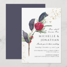 Moderne Christliche Hochzeit in Red Green Grey