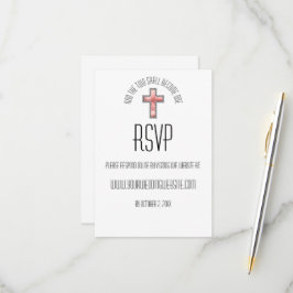Moderne Christliche Hochzeitskarte RSVP Karte