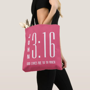 Moderne Christliche John 3:16 Tote Bag