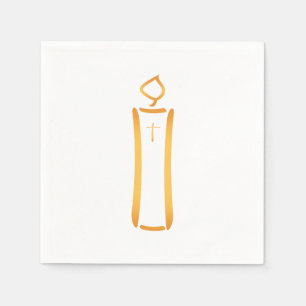Moderne christliche Kerze Serviette