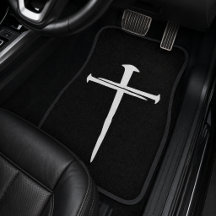 Moderne christliche Nägel Kreuz Schwarz Weiß