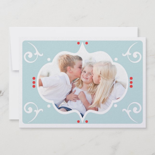 MODERNE CHRISTMAS-FOTOKARTE FEIERTAGSKARTE (Vorderseite)