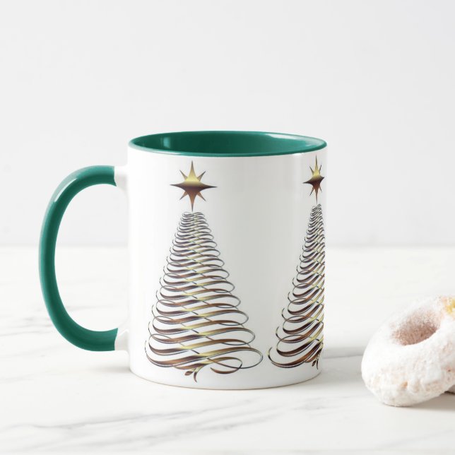 **MODERNE CHRISTMAS TREE** FUN CHRISTMAS TASSE (Mit Donut)