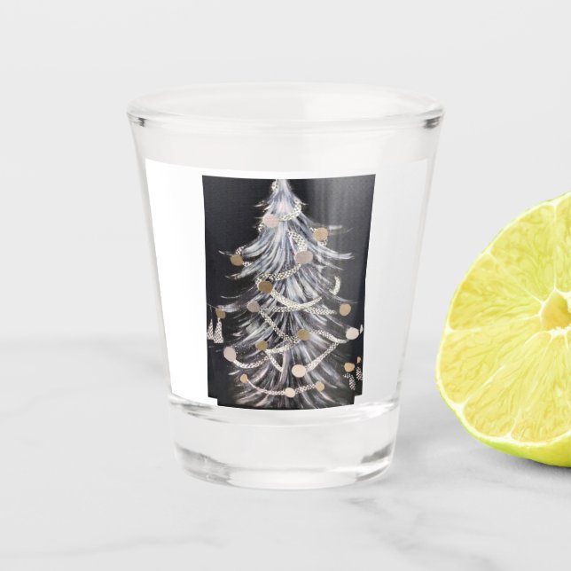 ***MODERNE CHRISTMAS TREE*** SHOT GLASS SCHNAPSGLAS (Vorderseite)