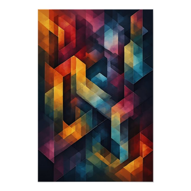 Moderne chromatische Tanzkunst Poster (Vorderseite)