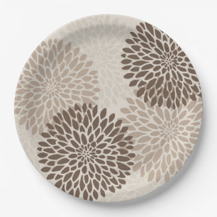 Moderne Chrysanthemas-Party-Teller Pappteller