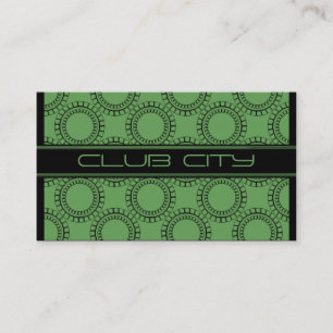 Moderne Circle Caps Business Card, grün Visitenkarte
