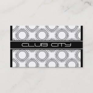 Moderne Circle Caps Visitenkarte, Schwarz & Weiß Visitenkarte