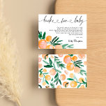 Moderne Citrus Orange Bücher für Babydusche Begleitkarte<br><div class="desc">Moderne Citrus Orange Bücher für Babyduschenausweis</div>