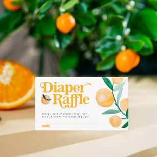 Moderne Citrus Orange Retro Bücher für Babydusche  Begleitkarte