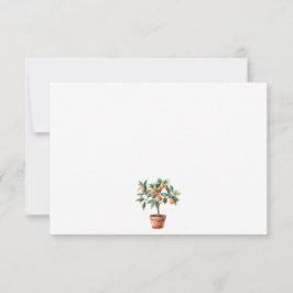 Moderne Citrus-Themed Wedding Response Card RSVP Karte