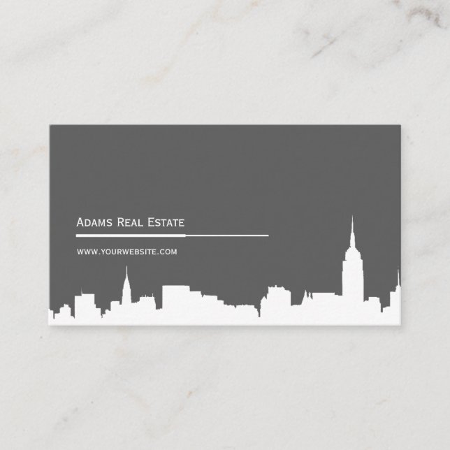 Moderne City Real Anwesen Business Card Visitenkarte (Vorderseite)