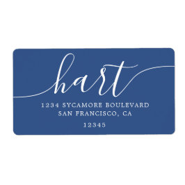 Moderne Classic Blue Family Rücksendeadresse