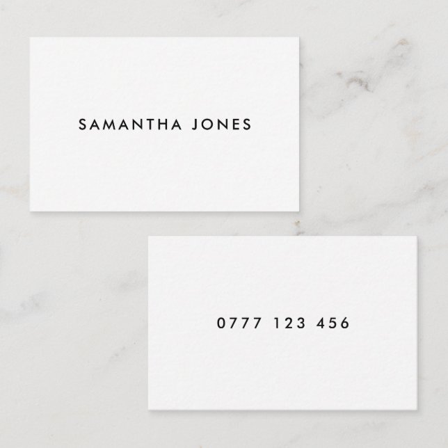 Moderne Classic Personalisiert Mini Business Card Visitenkarte (Vorne/Hinten)