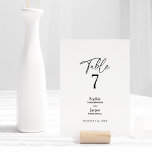Moderne Classic Simple Wedding Tischnummer Card<br><div class="desc">Diese moderne, klassische Hochzeitskarte eignet sich hervorragend für Ihre moderne Hochzeit. Dieses Design zeichnet sich durch eine schwarze, einfache Kalligraphie aus Set auf einem neutralen, hellweißen Hintergrund aus, um Ihre klassische Hochzeit oder minimalistische Hochzeit im Frühling, Sommer, Herbst oder Winter. Gerne stehen wir Ihnen für Fragen zu diesem Design zur...</div>