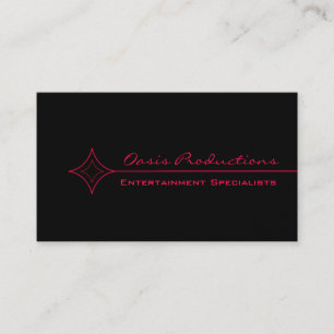 Moderne Clean Diamond Business Card, rosa Visitenkarte